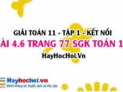 Bài 4.6 SGK Toán 11 tập 1 Kết nối tri thức